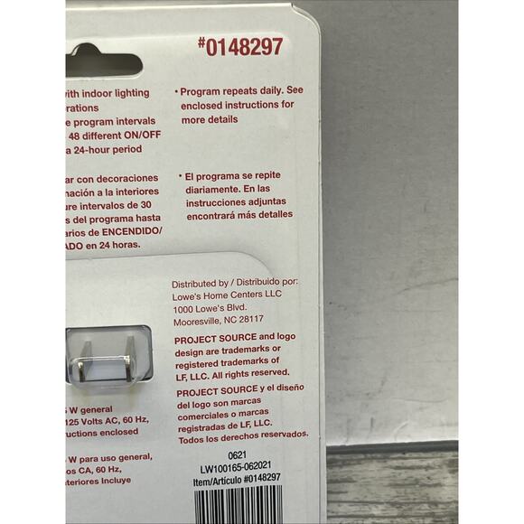 Project Source LOT OF 2, 24-Hour Indoor Timer #0148297. {75}. - Picture 9 of 11